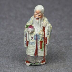 Vintage Chinese porcelain figurine of Shou Lao 11.25”